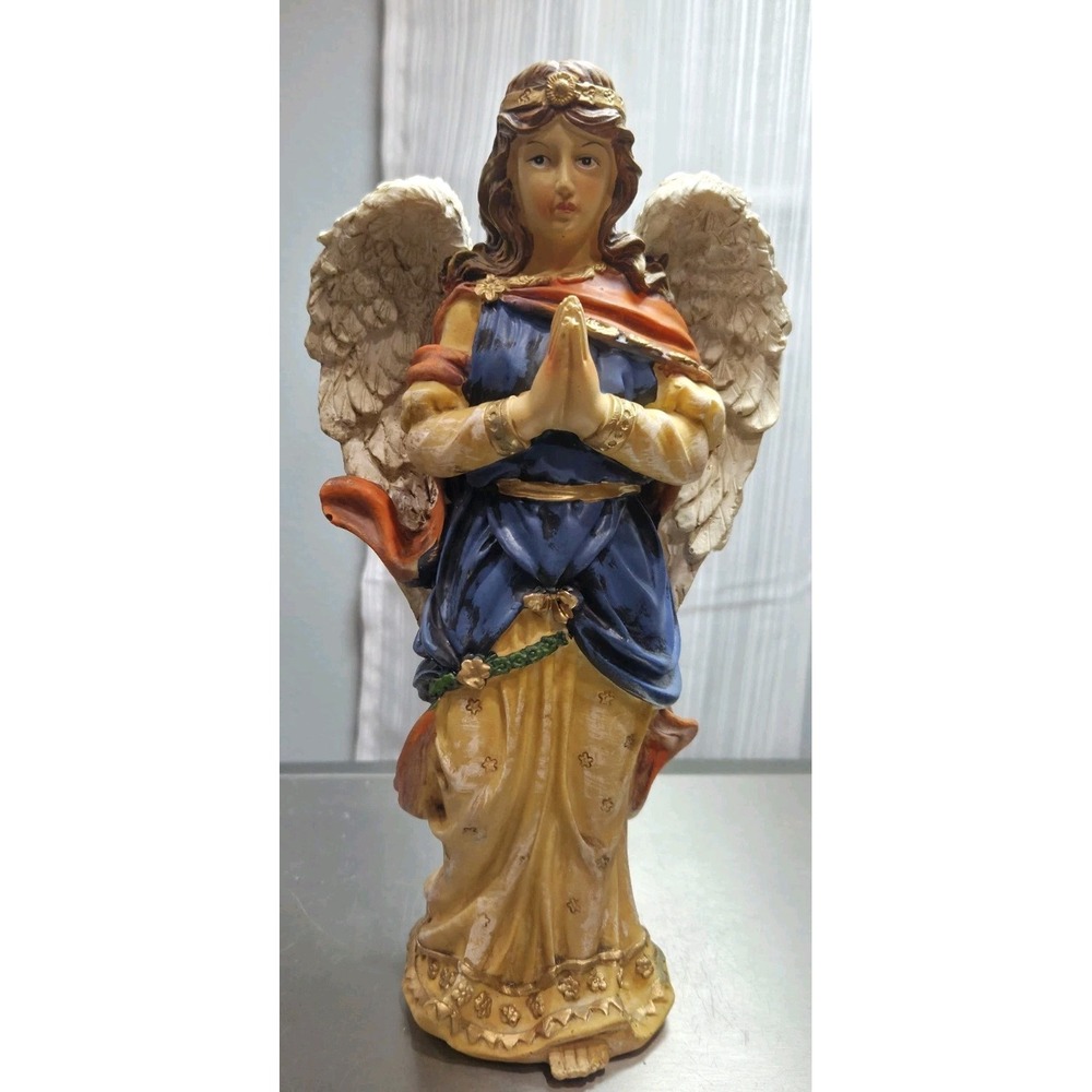 Vintage Josephs Studio Classic Guardian Angel Handpainted Resin 9.75"